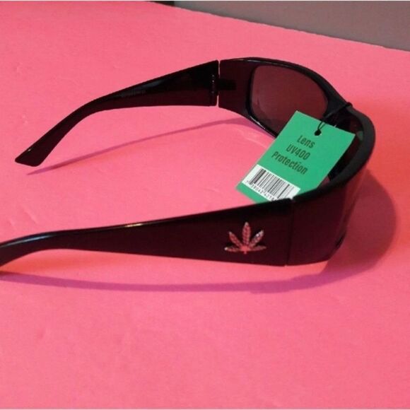 Weed Leaf Logo Shade Sunglasses Marijuana Logo - Picture 5 of 11